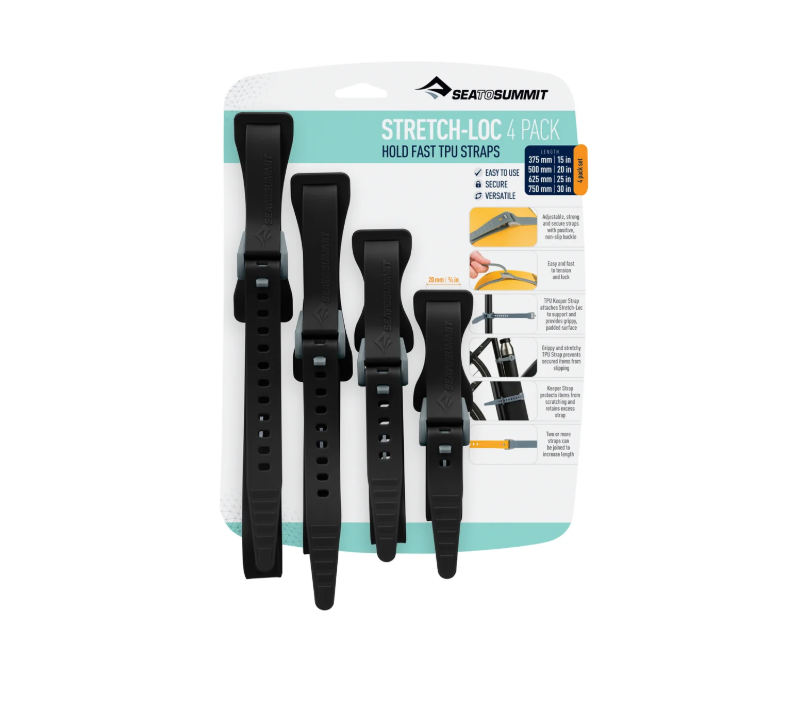 Set de amarras Stretch-Loc Tamaños variados 20Mm 4 unidades Sea To Summit 10