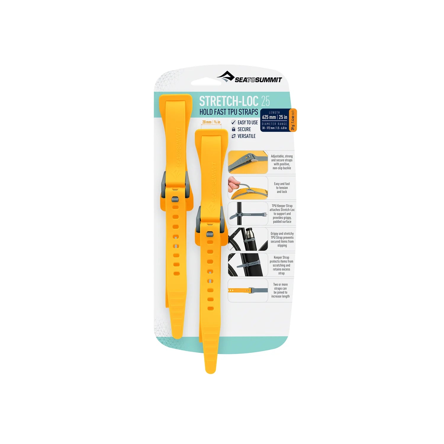 Correas de TPU Stretch-Loc 20mm Sea to Summit (Paquete de 2u) 3
