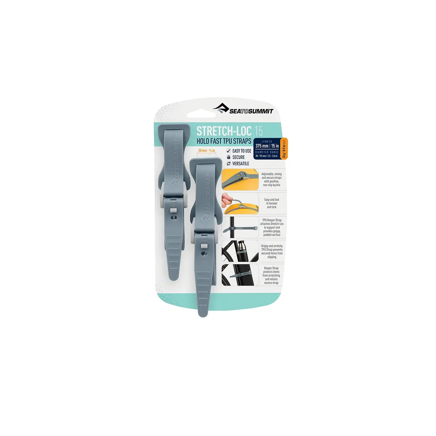 Correas de TPU Stretch-Loc 20mm Sea to Summit (Paquete de 2u) 5