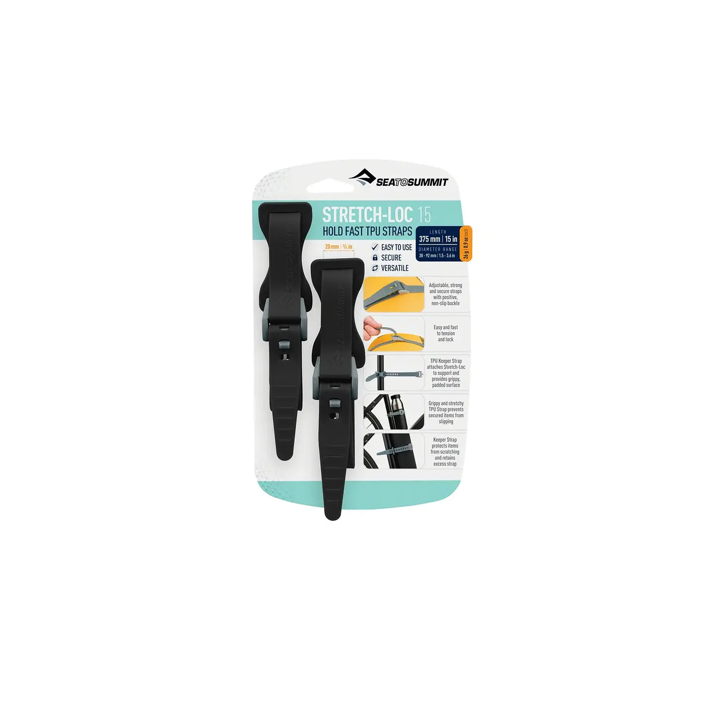 Correas de TPU Stretch-Loc 20mm Sea to Summit (Paquete de 2u) 9
