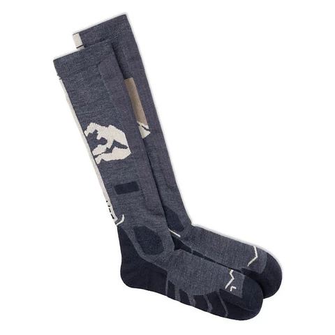 Calcetines Buff Lana Merino gruesos, caña extra alta Night Blue