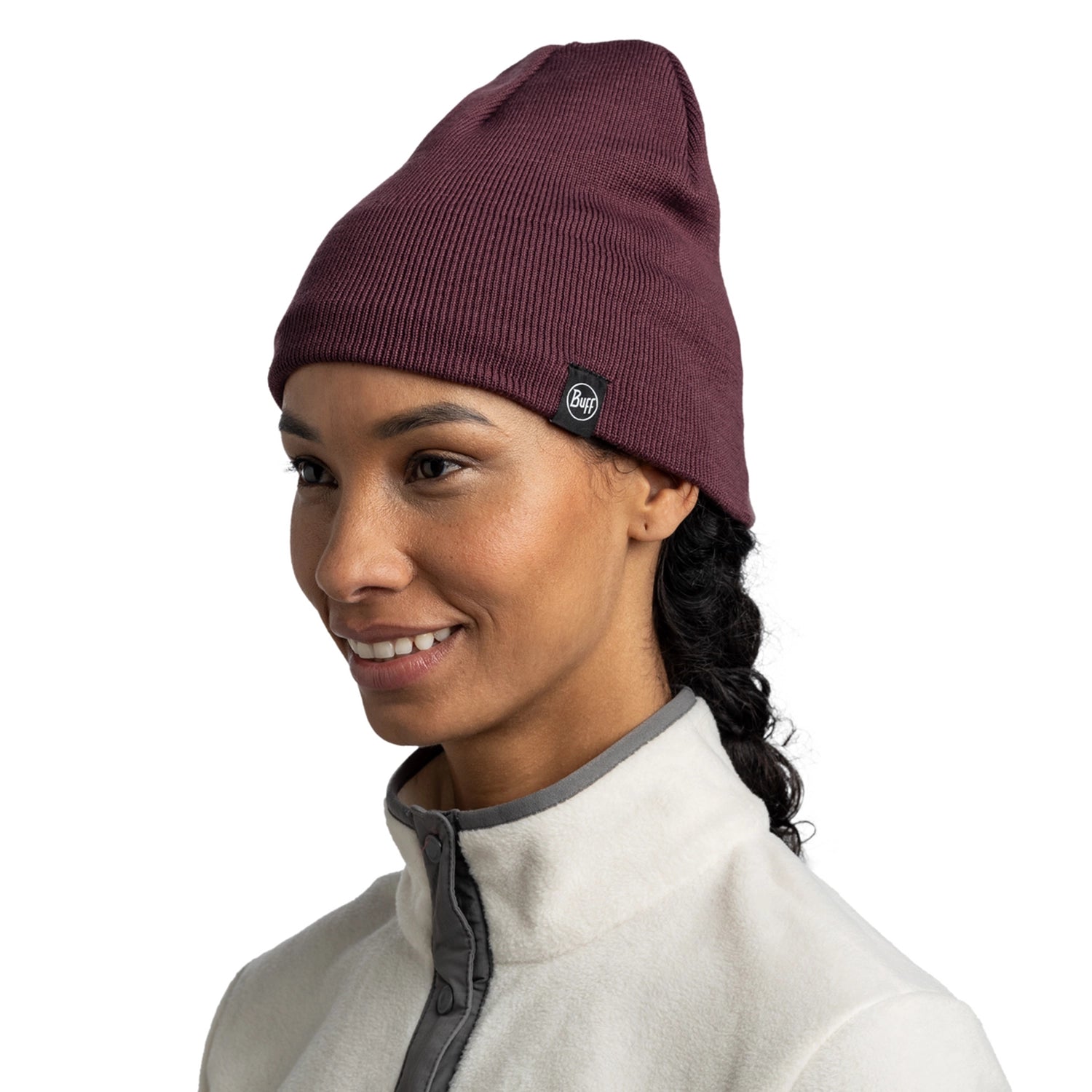 Gorro Tejido con banda de Polar BUFF® Lilon Short Burgundy 4