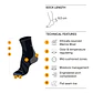 Calcetines BUFF® Lana Merino Grosor Ligero Media Caña Azul - Miniatura 4