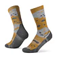 Calcetines BUFF® Lana Merino Grosor Ligero Caña Alta Kaki Umber - Miniatura 1