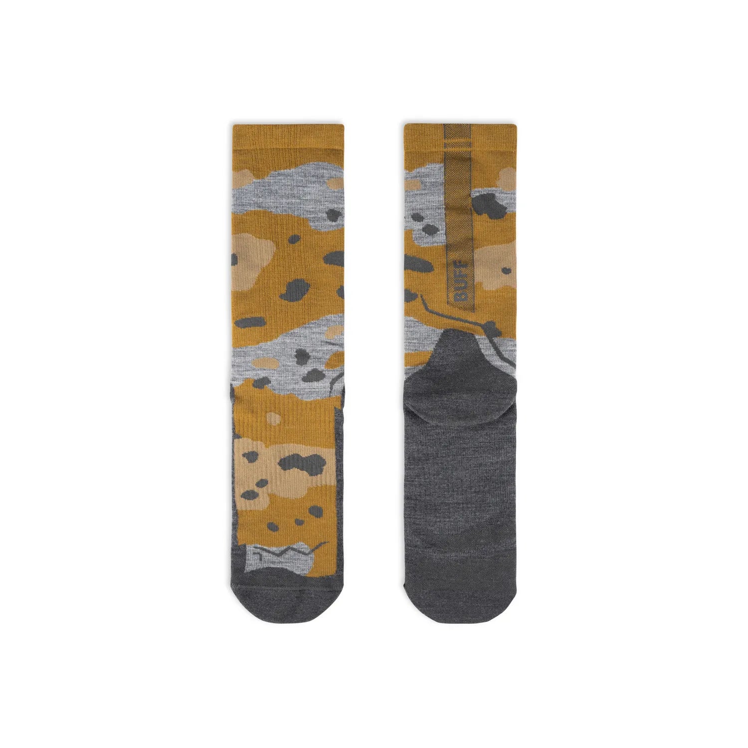 Calcetines BUFF® Lana Merino Grosor Ligero Caña Alta Kaki Umber 3