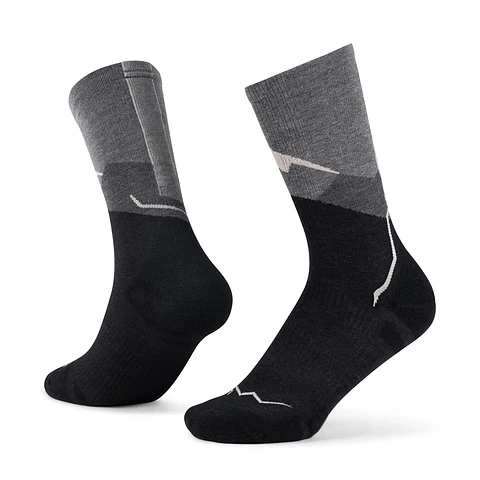 Calcetines BUFF® Lana Merino Grosor Ligero Caña Alta Grafito