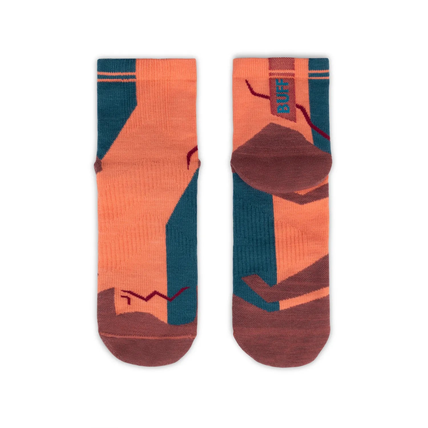 Calcetines BUFF® Lana Merino Grosor Ligero Media Caña Flamingo 3