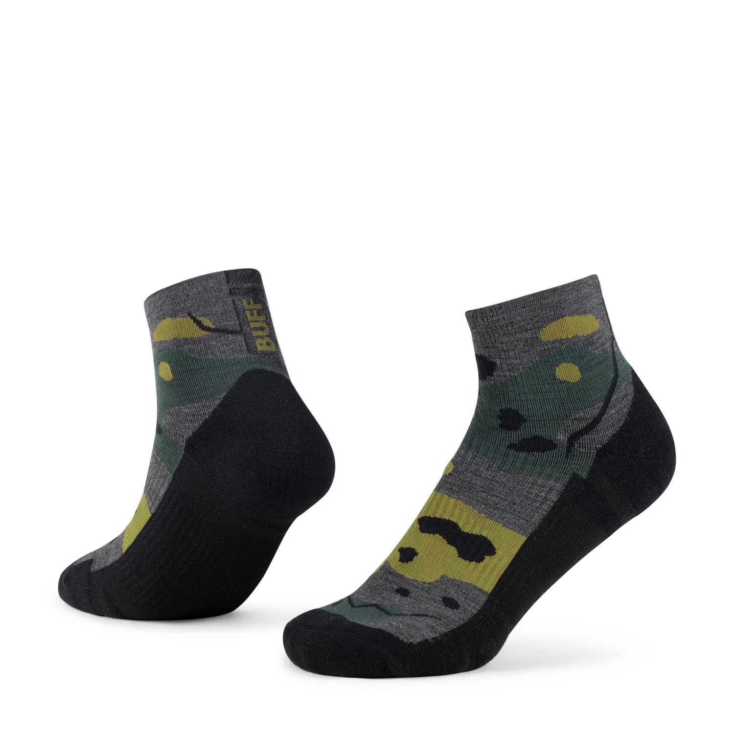 Calcetines BUFF® Lana Merino Grosor Ligero Media Caña Gris 1