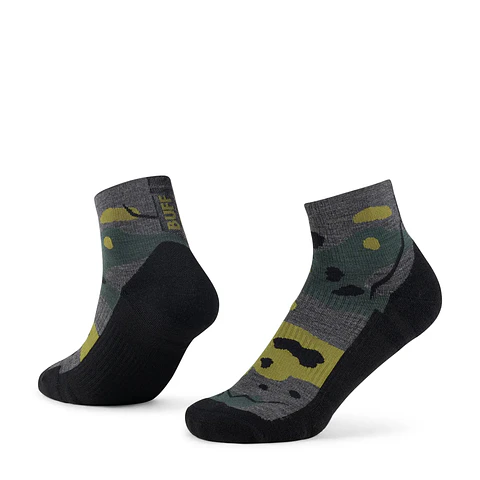 Calcetines BUFF® Lana Merino Grosor Ligero Media Caña Gris