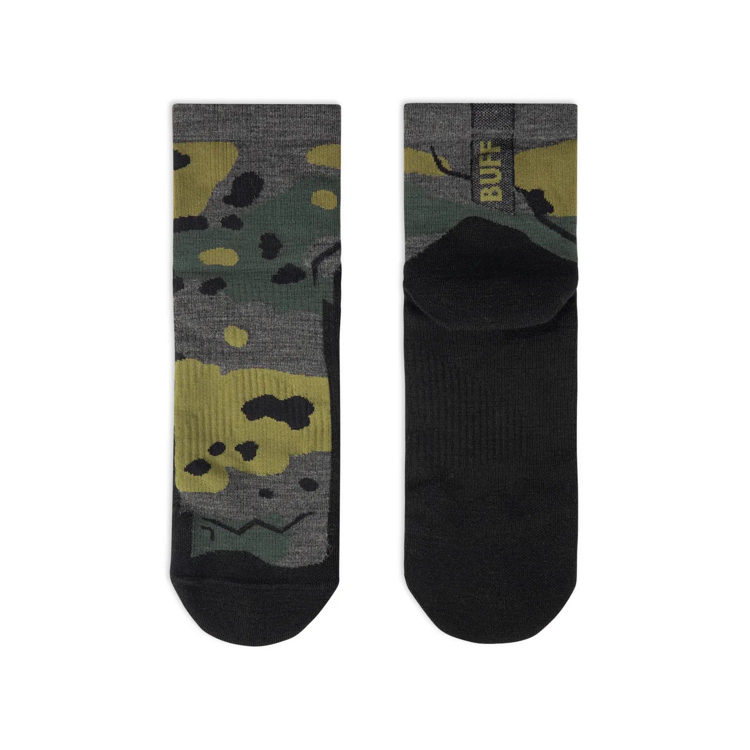 Calcetines BUFF® Lana Merino Grosor Ligero Media Caña Gris 3