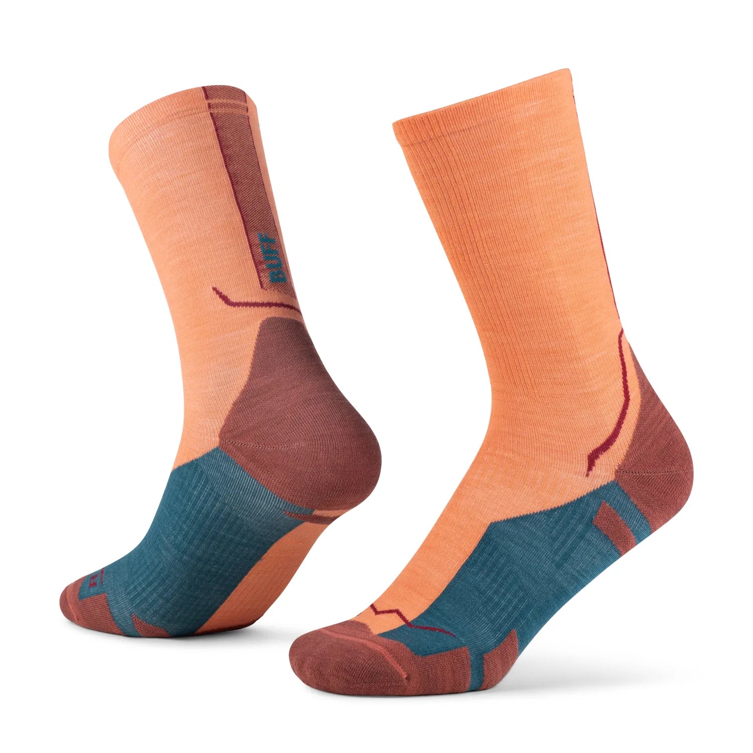 Calcetines BUFF® Lana Merino Grosor Ligero Caña Alta Flamingo 1