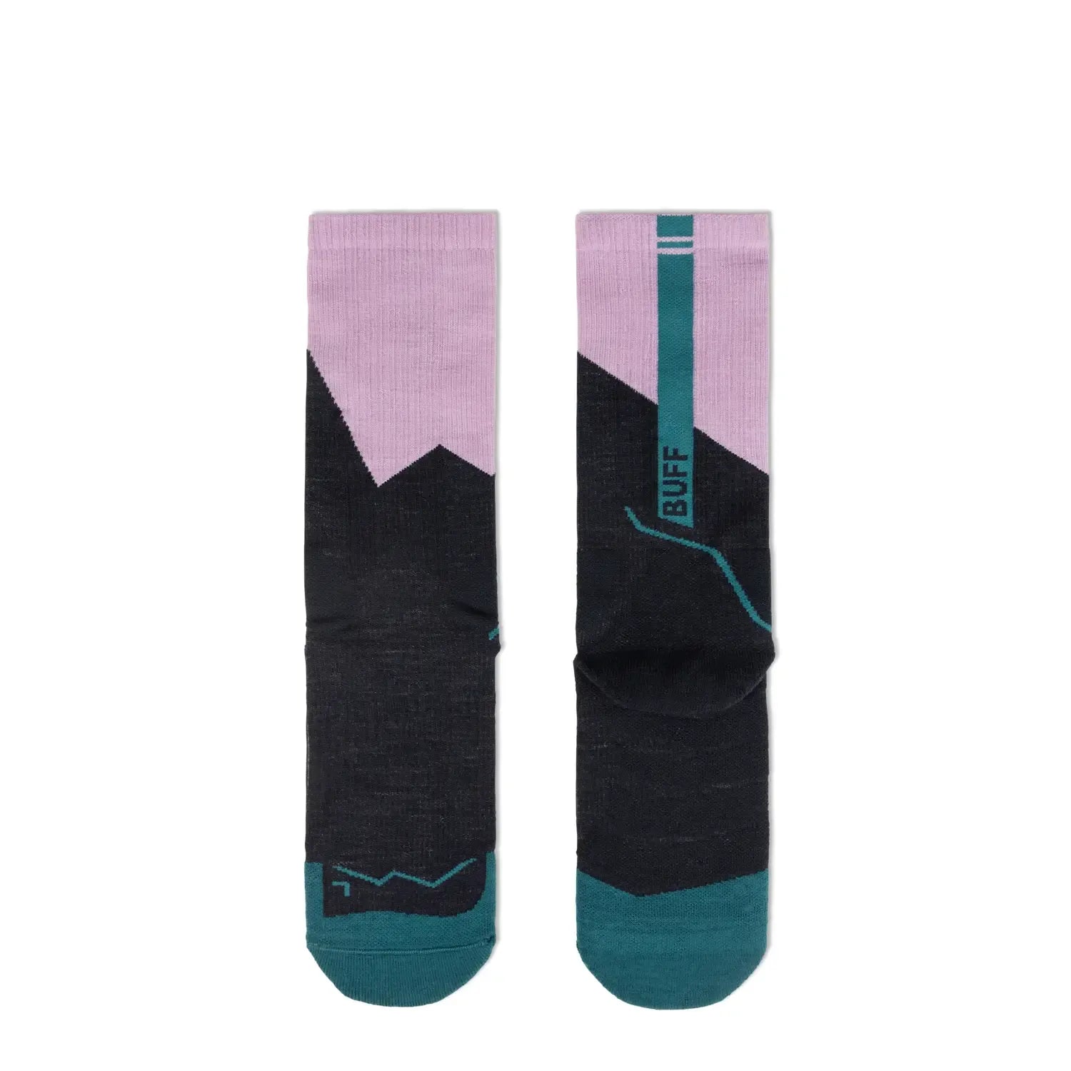 Calcetines BUFF® Lana Merino Grosor Medio Caña Alta Orquídea 2