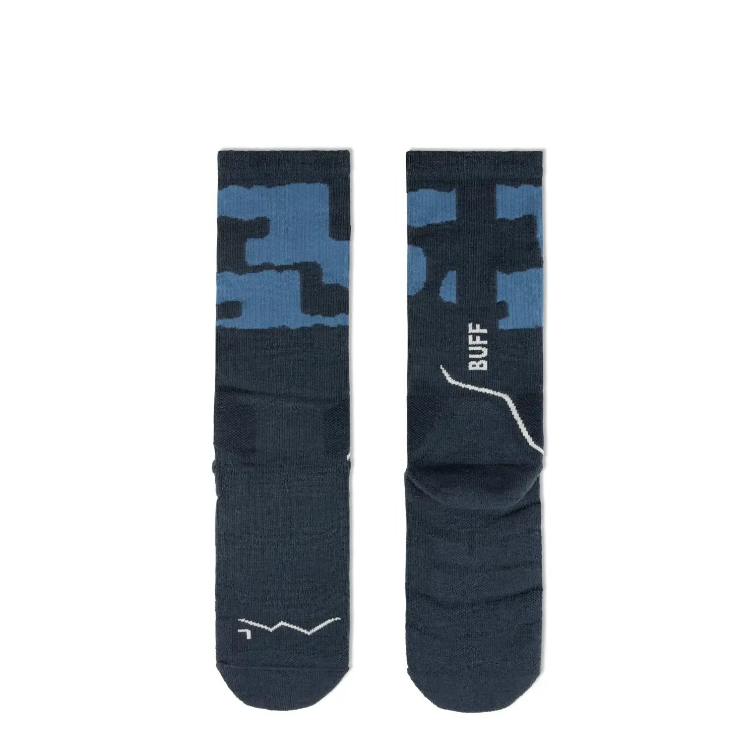 Calcetines BUFF® Lana Merino Grosor Medio Caña Alta Azul Noche 3