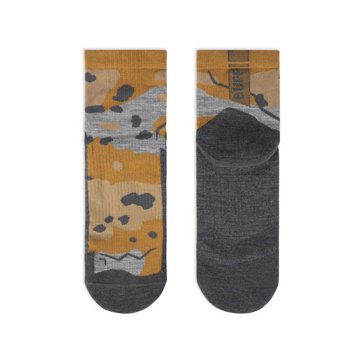Calcetines BUFF® Lana Merino Grosor Ligero Media Caña Kaki Umber 3