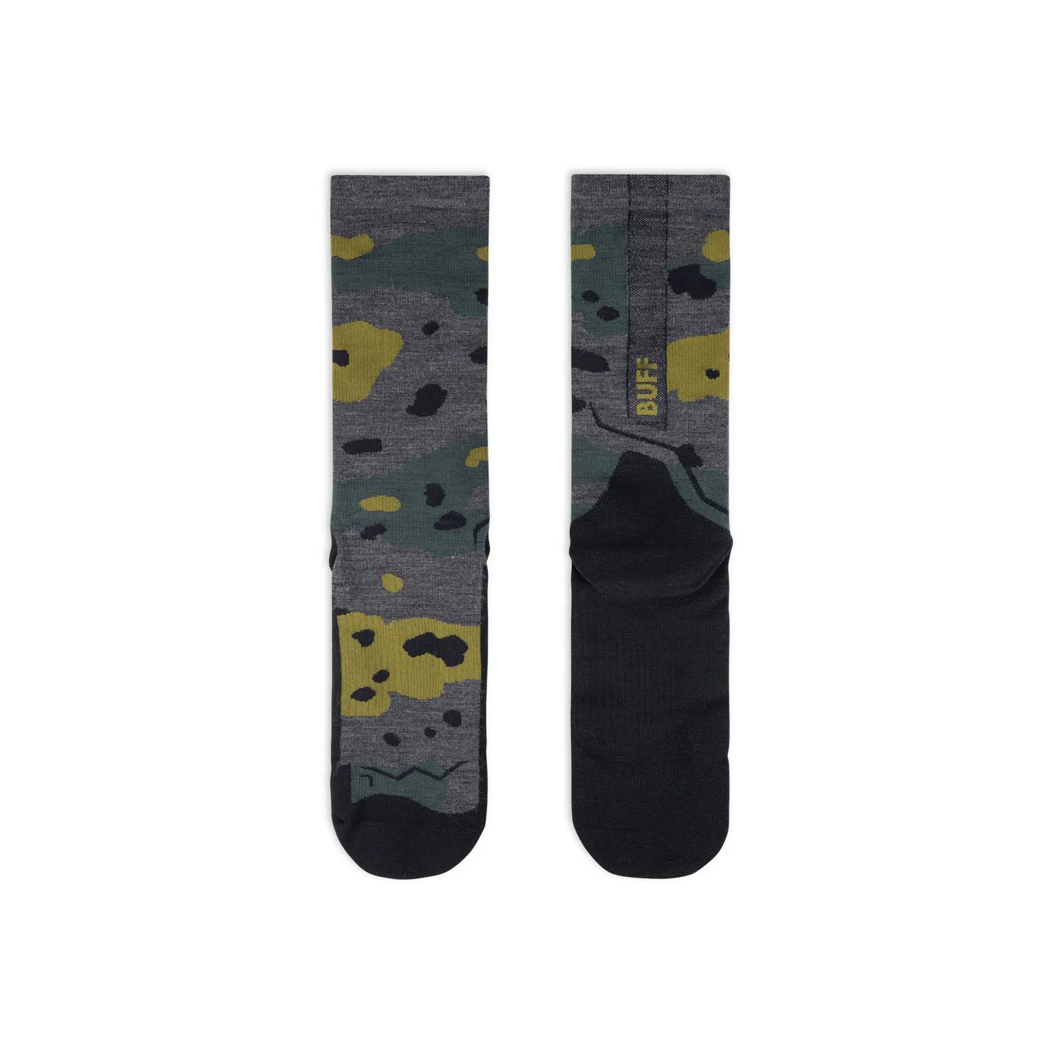 Calcetines BUFF® Lana Merino Grosor Ligero Caña Alta Gris 3