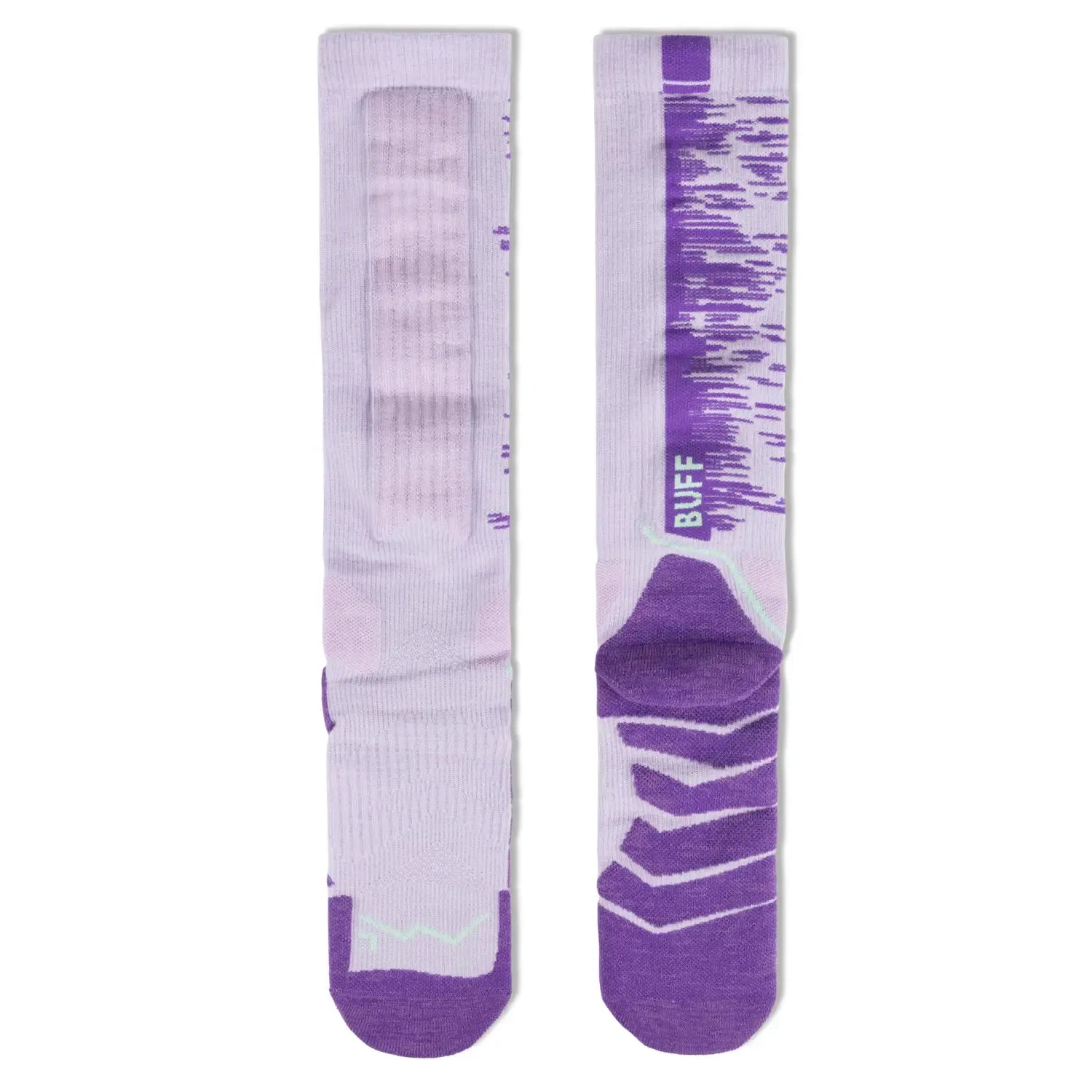 Calcetines BUFF® Lana Merino Gruesos Caña Extra Alta Lila Ice 2