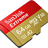 Memoria Micro SDXC 64GB SanDisk Extreme UHS-I, Lectura 170MB/s, Escritura 80MB/s