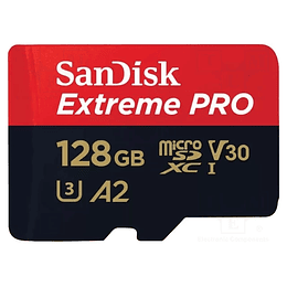 Memoria Micro SDHC 128GB Sandisk Extreme Pro, UHS-I Clase 10, con Adaptador, Up to 200 MB/s