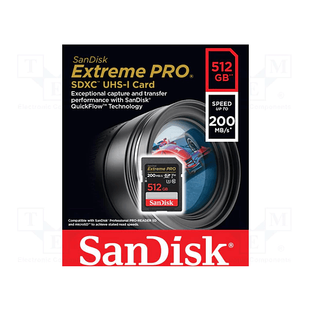 SanDisk 512GB Extreme PRO UHS-I SDXC Tarjeta de Memoria / SDSDXXD-512G-GN4IN