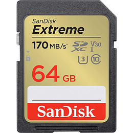 TARJETA DE MEMORIA SANDISK SD 64GB EXTREME