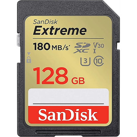 TARJETA DE MEMORIA SANDISK SD 128GB EXTREME MODELO # SDSDXVA-128G