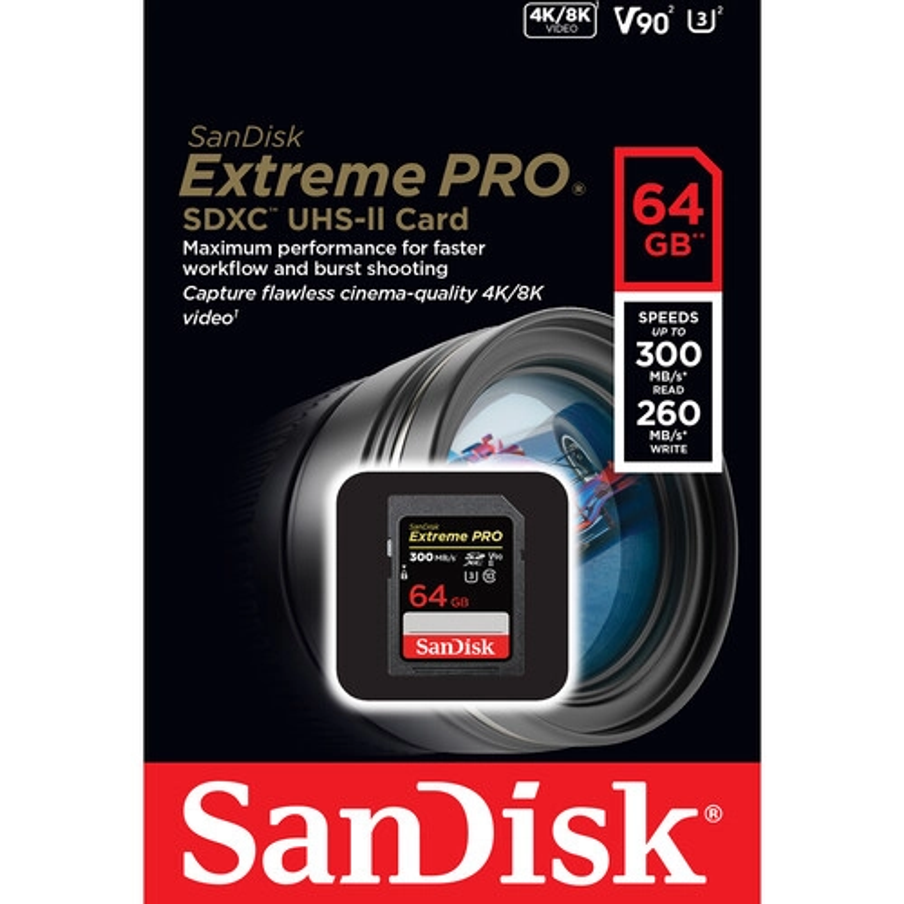 SanDisk Extreme PRO UHS-II SDXC de 64 GB