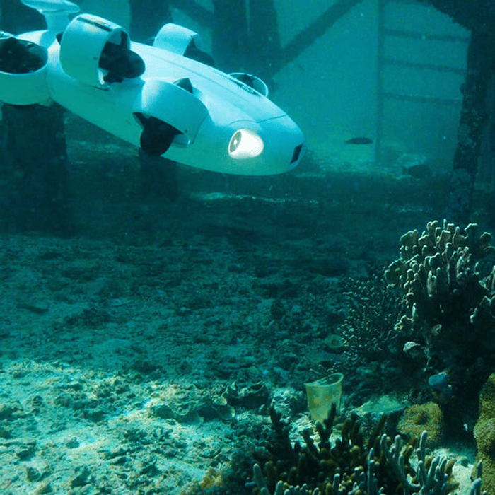 FIFISH V-EVO QYSEA  Submarino AI ROV con brazo robótico. 18