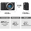 Sony ZV-E10 Mirrorless Camara (Negra) con lente 16-60 mm  10