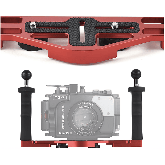 BASE DE ALUMINIO COMPACTA DOBLE ROJA 4