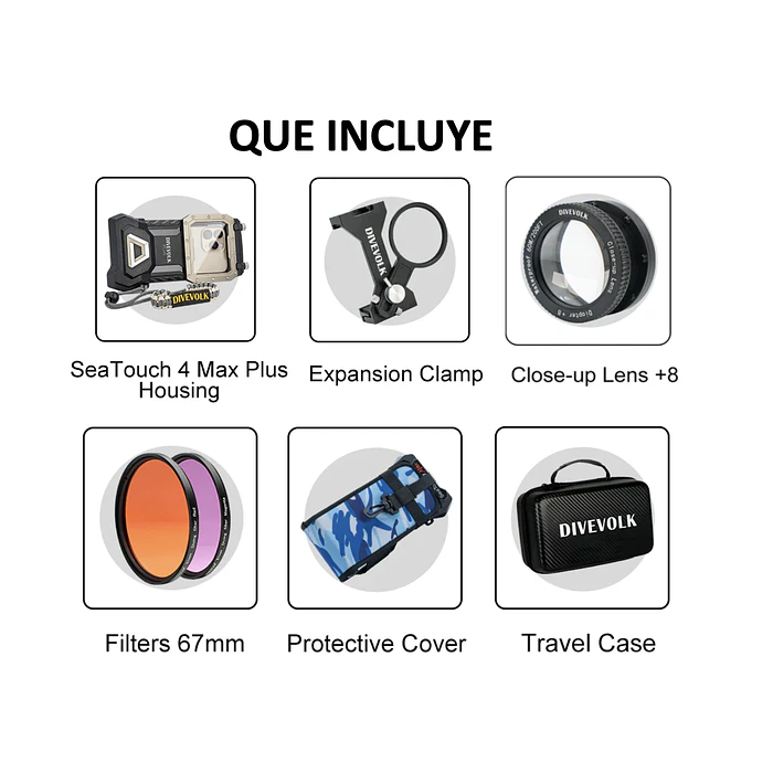 KIT DIVEVOLK MACRO/FILTERS SEATOUCH MAX PLUS 3