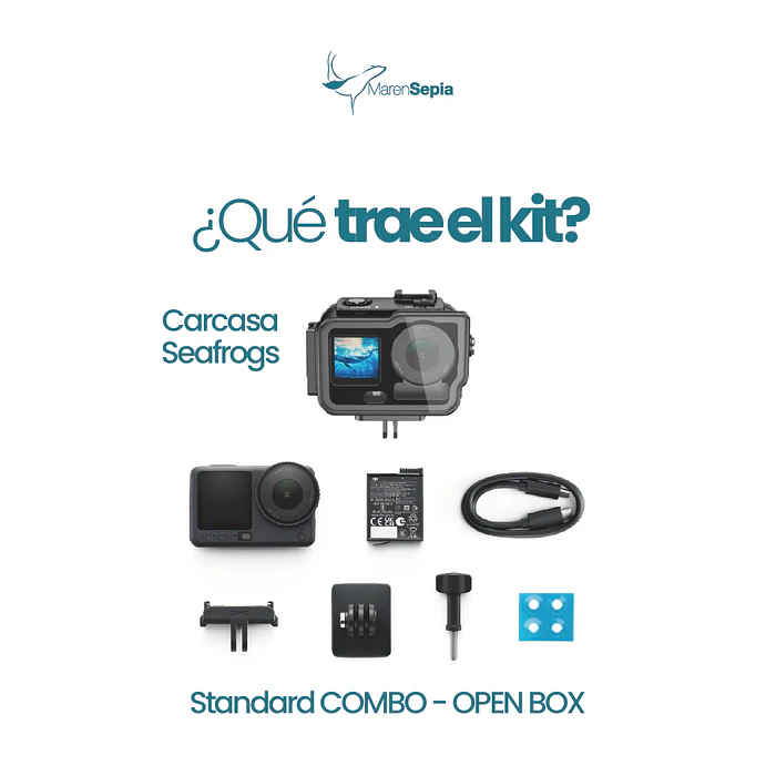 KIT DJI ACTION 6 MÁS CARCASA SEAFROGS - OPEN BOX 1