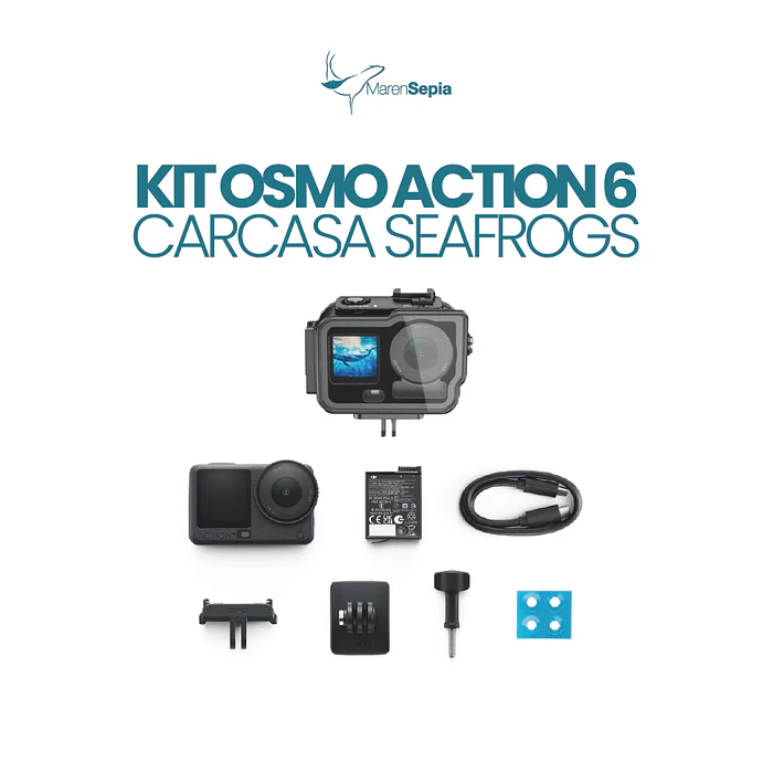 KIT DJI ACTION 6 MÁS CARCASA SEAFROGS - OPEN BOX 2