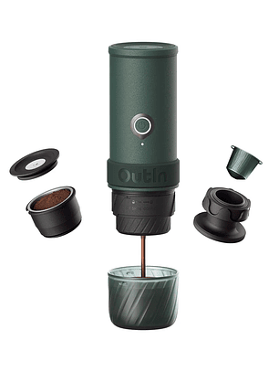 Máquina de Café Espresso Eléctrica Outin Portátil Mino Verde Musgo
