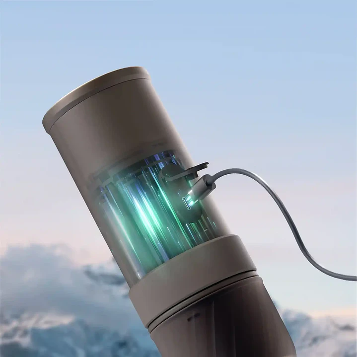 Máquina de Café Espresso Eléctrica Outin Portátil Mino Gris Espacial 7