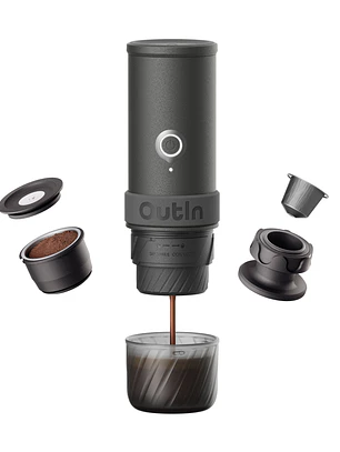 Máquina de Café Espresso Eléctrica Outin Portátil Mino Gris Espacial