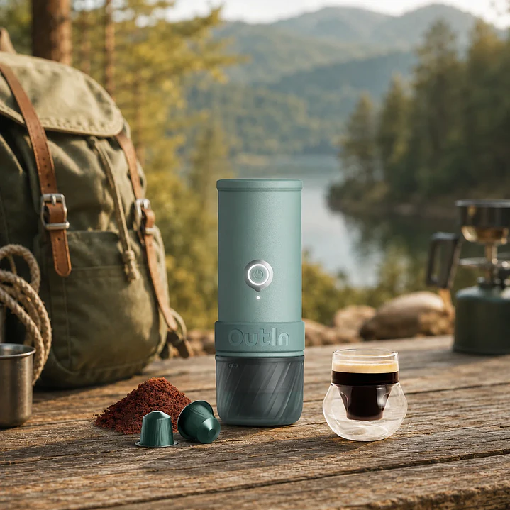 Máquina de Café Espresso Eléctrica Outin Portátil Mino Verde Canyon 5