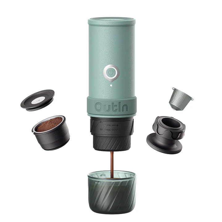 Máquina de Café Espresso Eléctrica Outin Portátil Mino Verde Canyon 3