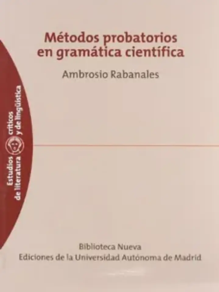 Métodos probatorios en gramática científica 1