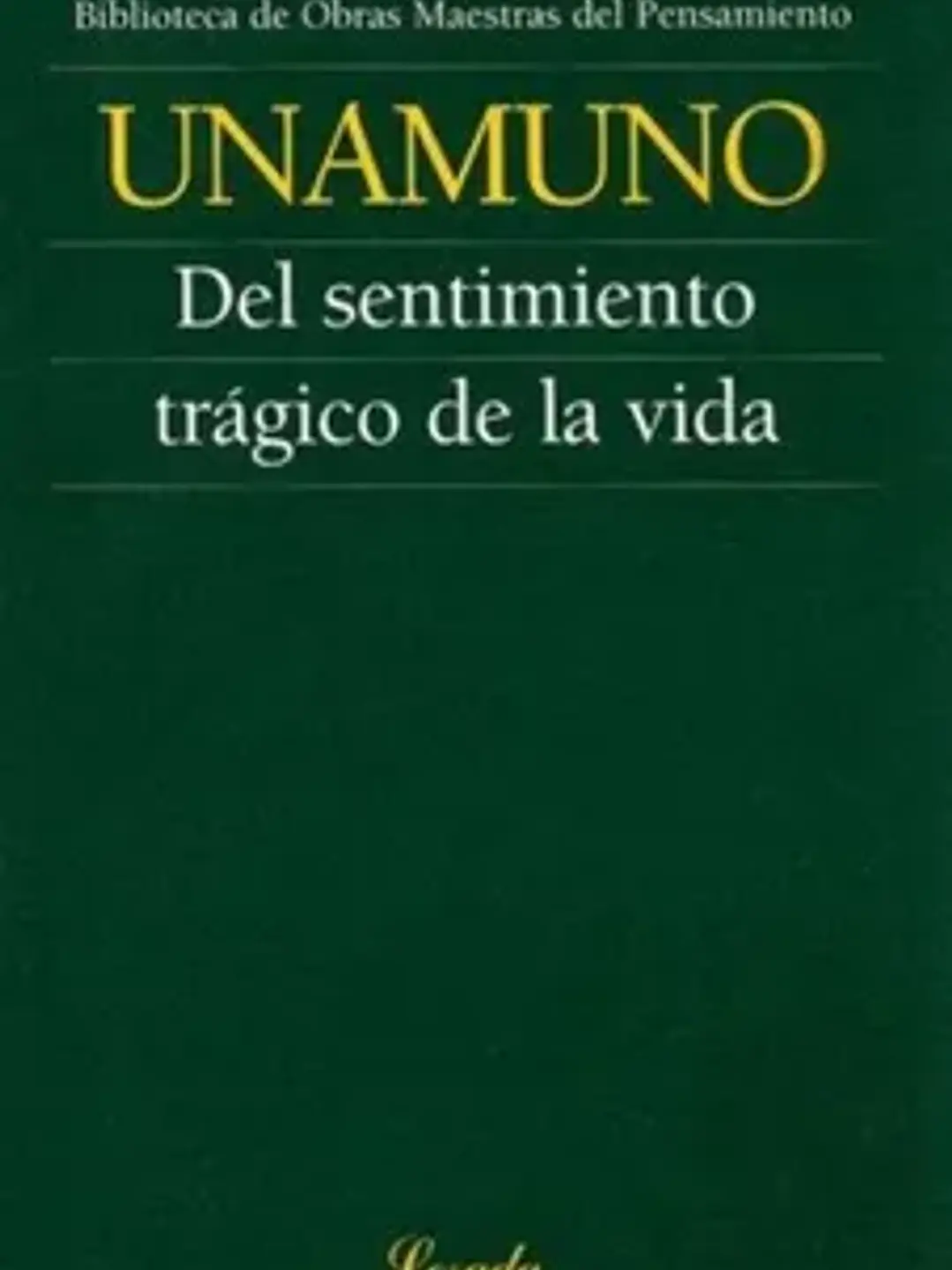 Del sentimiento tragico de la vida 1