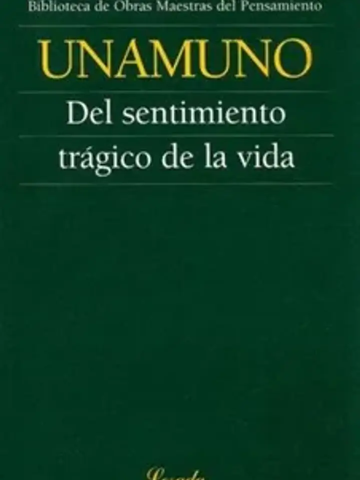 Del sentimiento tragico de la vida 1