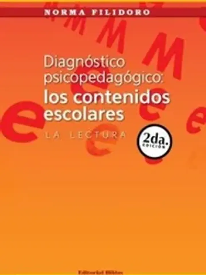 Diagnostico psicopedagogico: los contenidos escolares 1