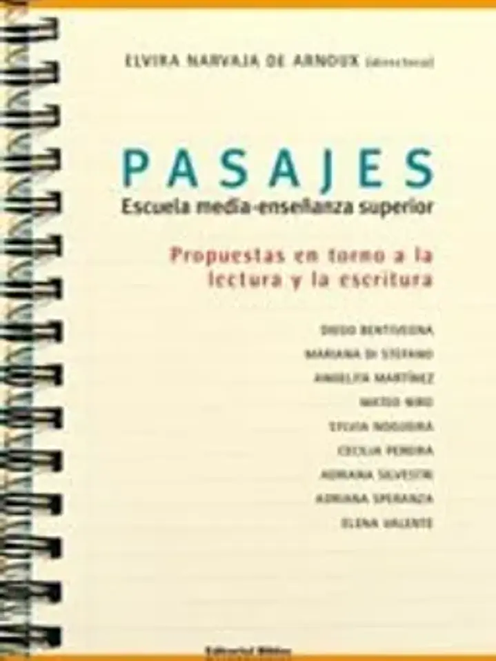 Pasajes, escuela media-enseñanza superior (spanish edition) 1