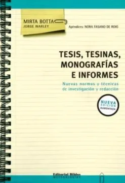 Tesis, tesinas, monografias e informes