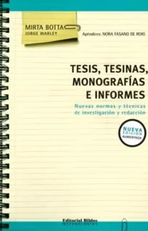 Tesis, tesinas, monografias e informes