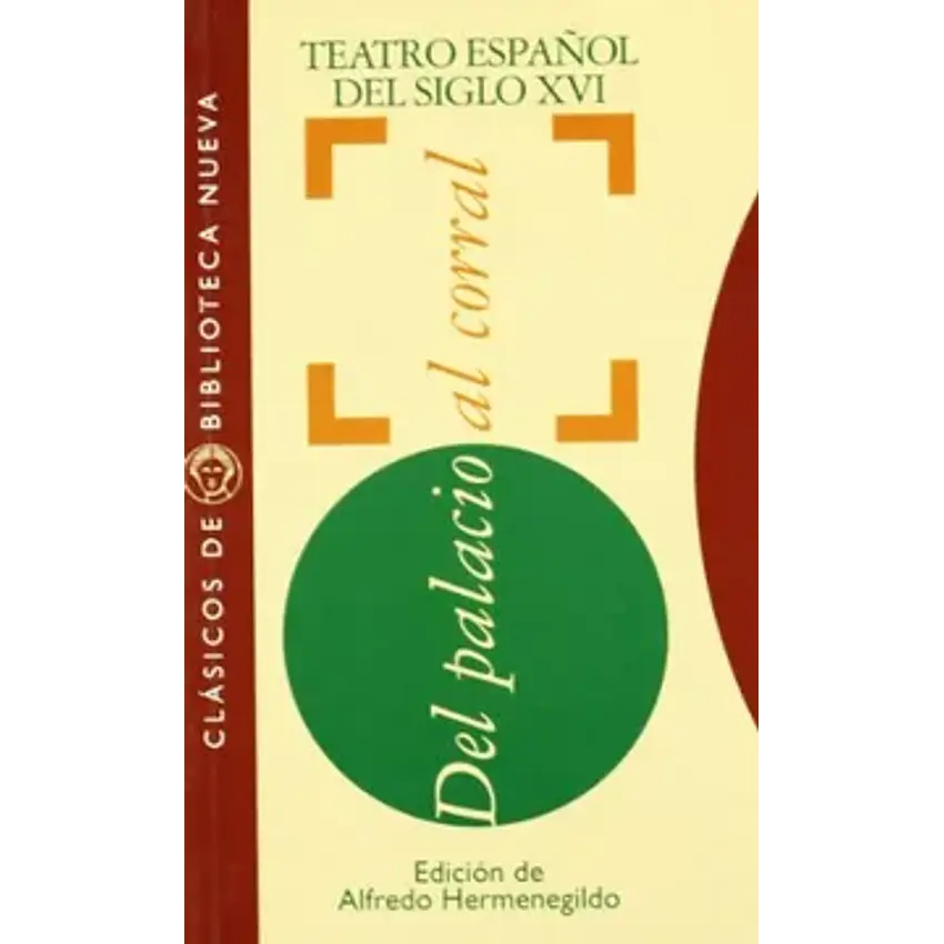 Antología del teatro español del siglo XVI: del palacio al corral (cla?sicos 1