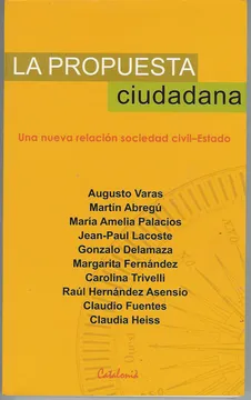 La propuesta ciudadana: una nueva relación sociedad civil-estado (en portugués)