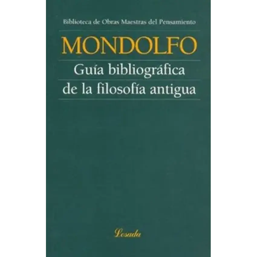 Guia bibliografica de la filosofía antigua 1