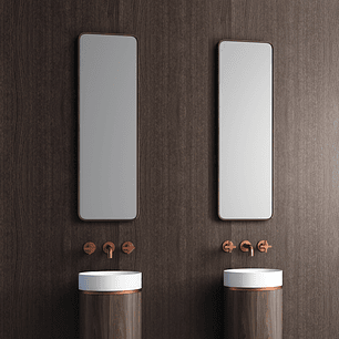 Espelho Sublime 38x120cm Nogueira