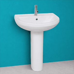 Lavatório City com coluna