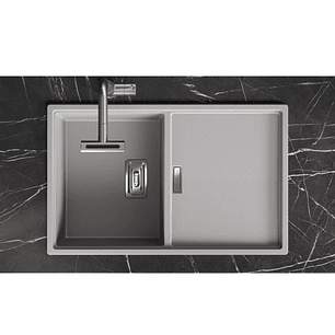 Banca de cozinha Lava louça Tonga em poligranito 1 cuba cinzento